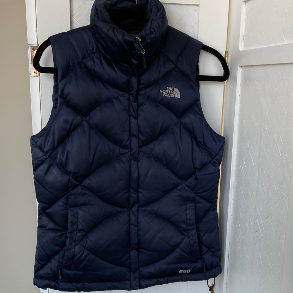 The North Face Dark Blue Navy Quilted Down 550 fill Vest